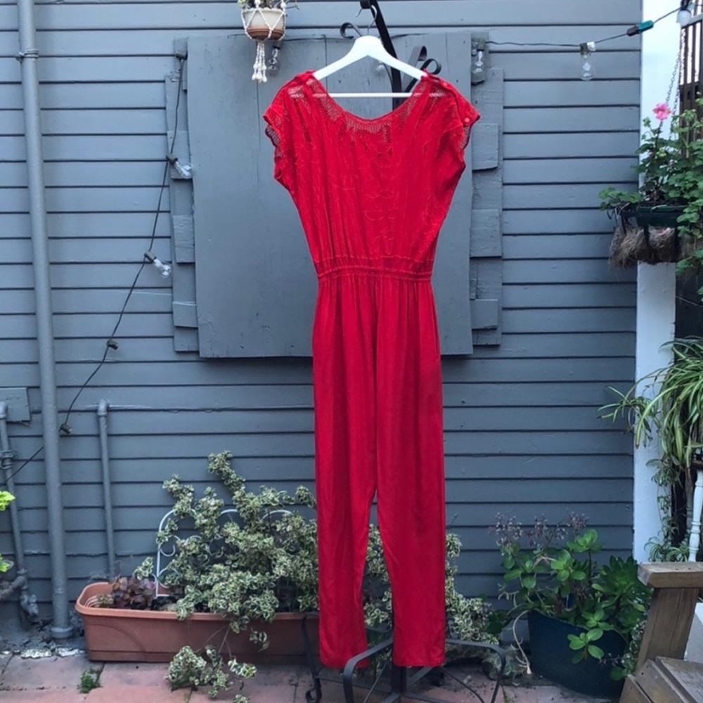 Red vintage jumpsuit